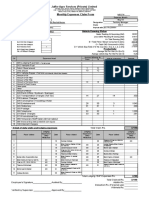 Monthly Expenses Claim Form: Jaffer Agro Services (Private) Limited