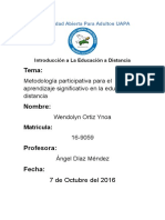 Metodología Participativa para El Aprendizaje Significativo en La Educación A Distancia