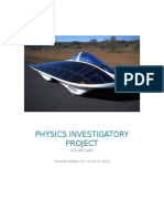 Physics Investigatory Project Solar Car