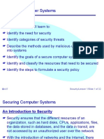 Securing Computer Systems: Objectives