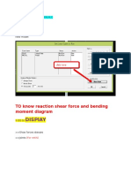 Display: TO Know Reaction Shear Force and Bending Moment Diagram