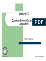 Common Source/Gate/Drain Amplifiers: Prof. Niknejad