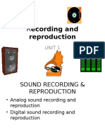 Recording and Reproduction