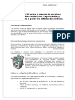 CHARLA - Identificación y Manejo de Residuos Sólidos Ordinarios