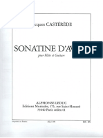 Castérède Jacques - Sonatine Pour Flûte Et Guitare