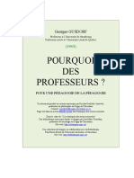 Pourquoi Des Profs - Georges Gusdorf