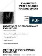 Evaluating Performance Manangement: Presented By: Naman Nanda Srikant Sharma