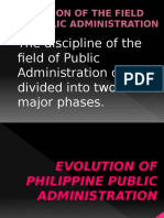 Evolution of Philippine Public Administration