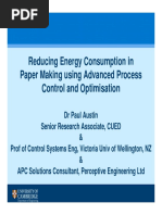 Reducing Energy Consumption in Paper Making Using APC and Optimisation