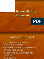 Bank Reconciliation Statement