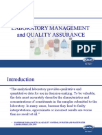 Laboratory Management and Quality Assurance