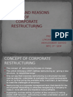 Concept and Reasons of Corporate Restructuring