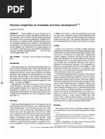 Sensory Properties of Chocolate and Their Development