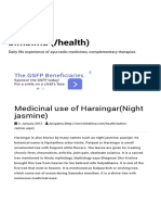 Medicinal Use of Harsingar