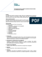 Formato Documento de Protocolo de Analisis Secundario de Base de Datos