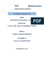 Memoria de Calculo Justificativo LP y RP - LT 05