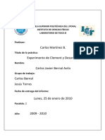 Informe 11 Experimento de Clement y Desormes