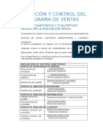 Evaluación y Control Del Programa de Ventas Indicadores Gerenciadeventas