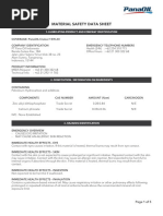 Msds Panaoil Cruiser 15w-40