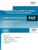 Integrating ITIL&COBIT To Optiimize IT Process & SVC Delivery