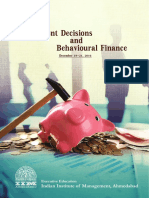 Iim Ahmedabad Investment Decisions and Behavioural Finance 5 30 Yrs