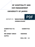 School of Hospitality and Tourism Management University of Jammu