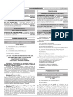 LEY 30517 - Ley Que Declara de Necesidad Pública e Interés Nacional La Ejecuciópn Del PEBPT