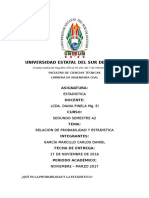 Relación Entre Estadistica y Probabilidad