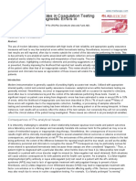 Pre-Analytical Variables in Coagulation Testing