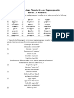 English Phonology, Phonotactics, and Suprasegmentals: Exercise 3.3: Word Stress