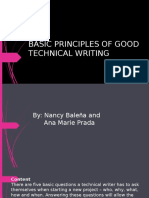 Basic Principles of Good Technical Writing