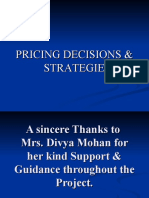 Pricing Decisions & Strategies