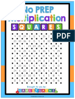 Multiplication Squares Game R