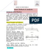 3) Displacement Method of Analysis: Moment Distribution: General Principles and Definitions