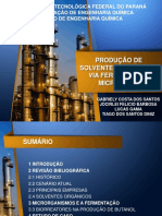 Produção de Solventes Orgânicos - Fermentação Microbiana