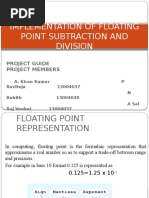 Floating Point Subtraction and Division