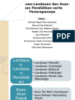 Landasan-Landasan Dan Asas-Asas Pendidikan Serta Penerapannya