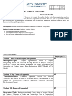 Project Planning Appraisal and Control Course Outline PDF