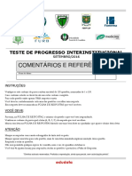 Teste de Progresso 2016 - Comentado