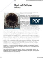 Best Way To Check An Oil's Sludge Formation Tendency