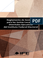 14 - Reglamento de Sesiones para Las Juntas Locales y Distritales Ejecutivas Del INE