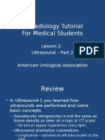 Uroradiology Tutorial For Medical Students: Lesson 2: Ultrasound - Part 2 American Urological Association