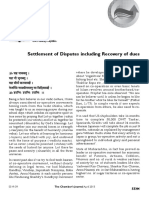 Settlement of Disputes Including Recovery of Dues