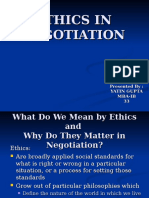 Ethics in Negotiation