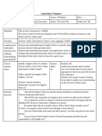 Civil War Lesson Plan Template 3