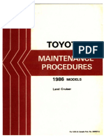 1986 Landcruiser Maintenance Procedures