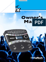 DIGITECH VocalistLiveFX Processor Manual