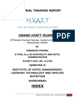 Report On Grand Hyatt Mumbai by Himanshu Porwal - Ihm Ahmedabad