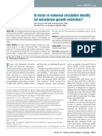 Can Placental Growth Factor in Maternal Circulation Identify Fetuses With Placental Intrauterine Growth Restriction