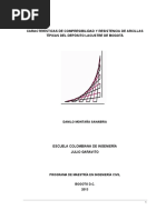 Características de Compresibilidad Arcillas Tipicas de La Sabana de Bogotá